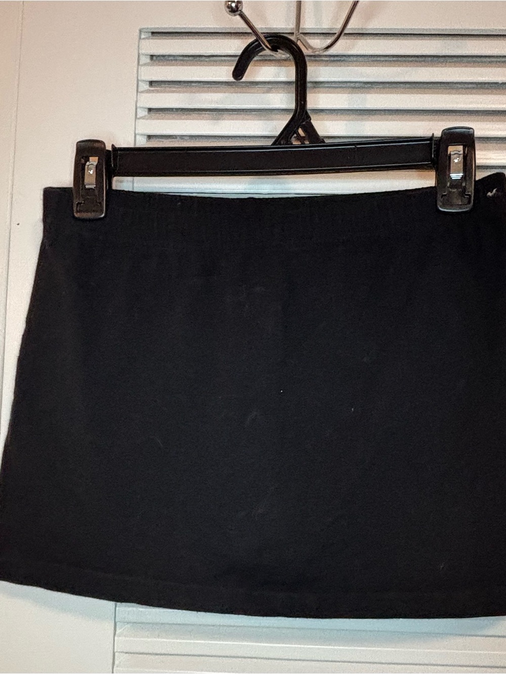 Everyday Black Mini Skort with Elastic Waist